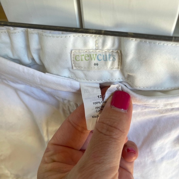 White ruffled Crewcuts Girls Adjustable Shorts - Picture 3 of 4